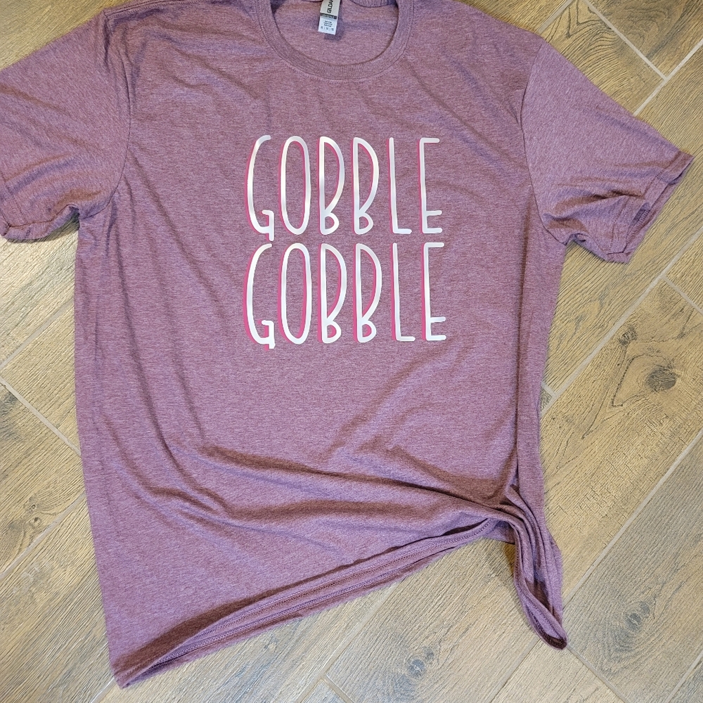 Heather Maroon Gobble Gobble tee